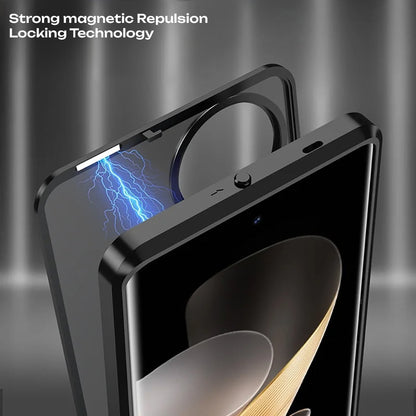 Vivo V40 Pro 5G Aluminium Metal Bumper Shield Transparent Back Case