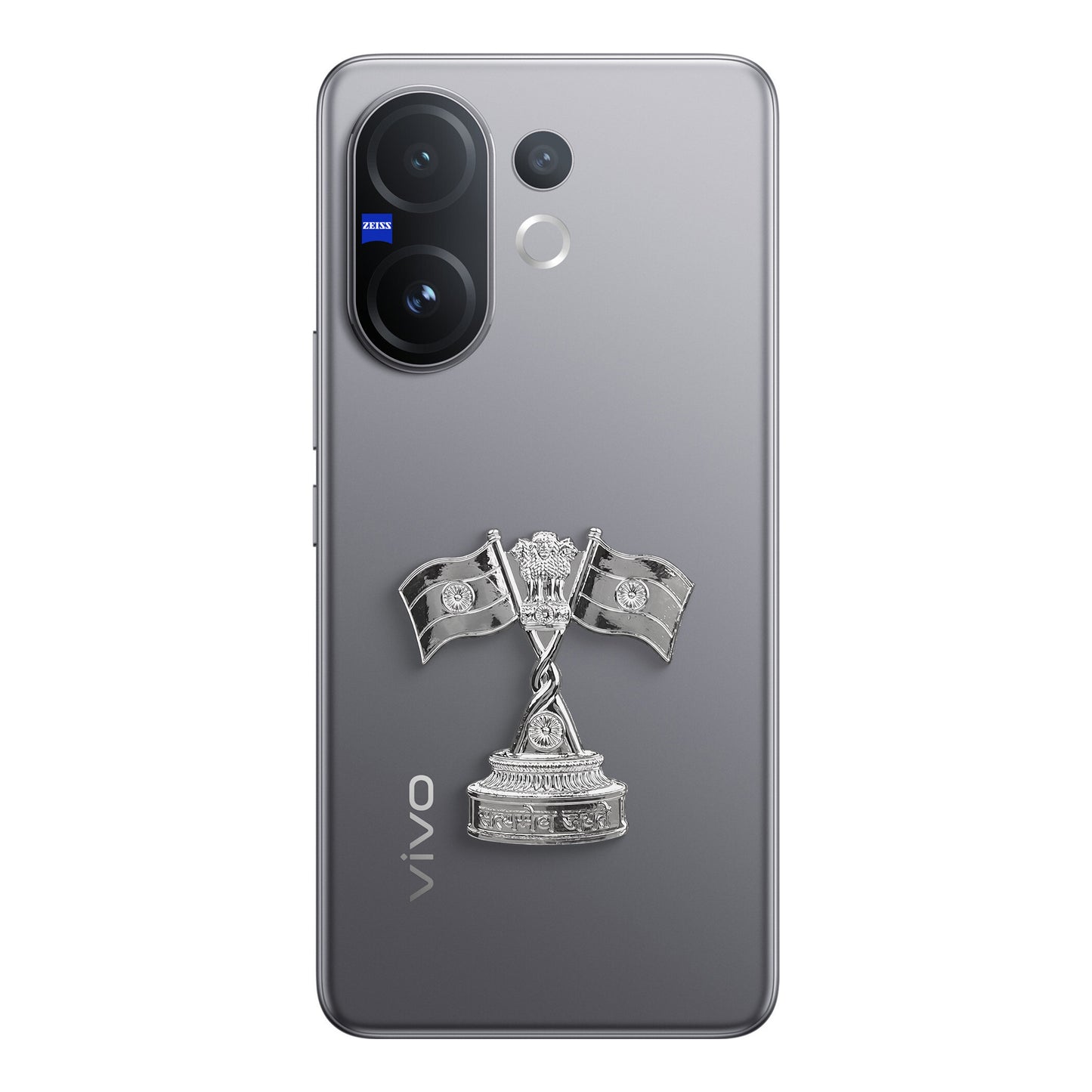 Vivo V60 5G Compatible 3D Indian Metal Flag Emblem Sticker