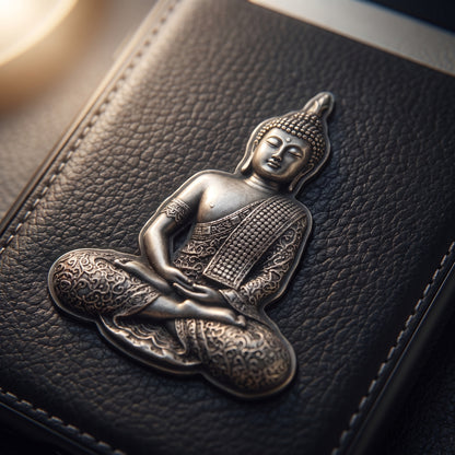 Vivo V60 5G Buddha Spiritual 3D Metal Protective Leather Back Case