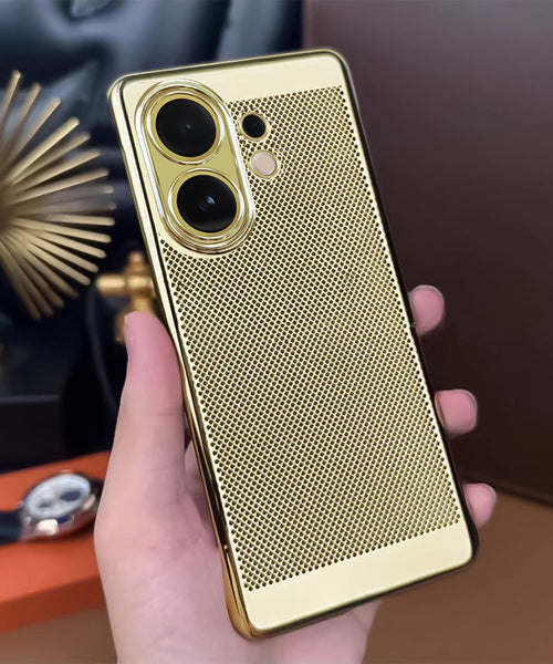 Vivo V60 5G New Mesh Red Electroplated Precision Heat Dissipation Case