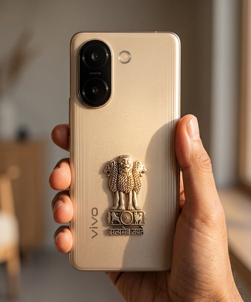 Vivo V60e 5G Compatible Satyamev Jayate 3D Metal Emblem Sticker