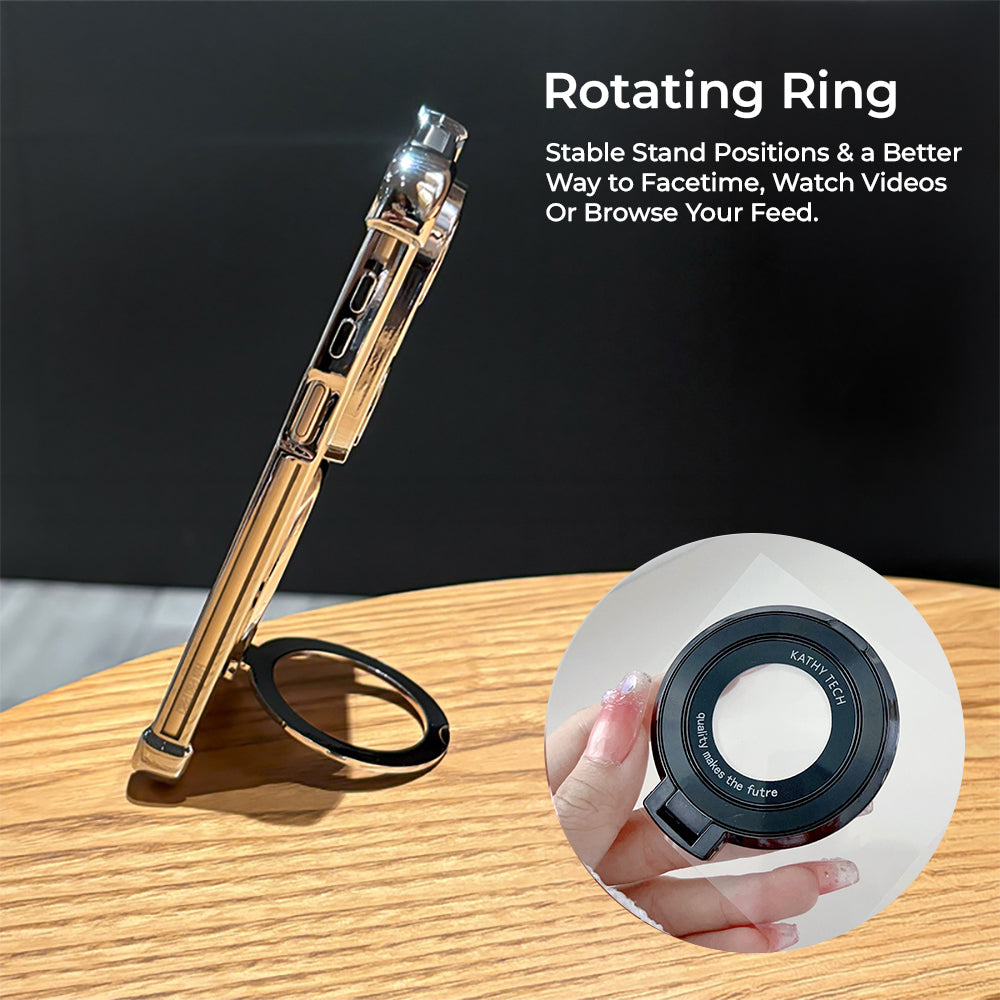 Vivo V70 Elite 5G Original Luxury Magnifier Ring Stand Shockproof Airbags Corner Case