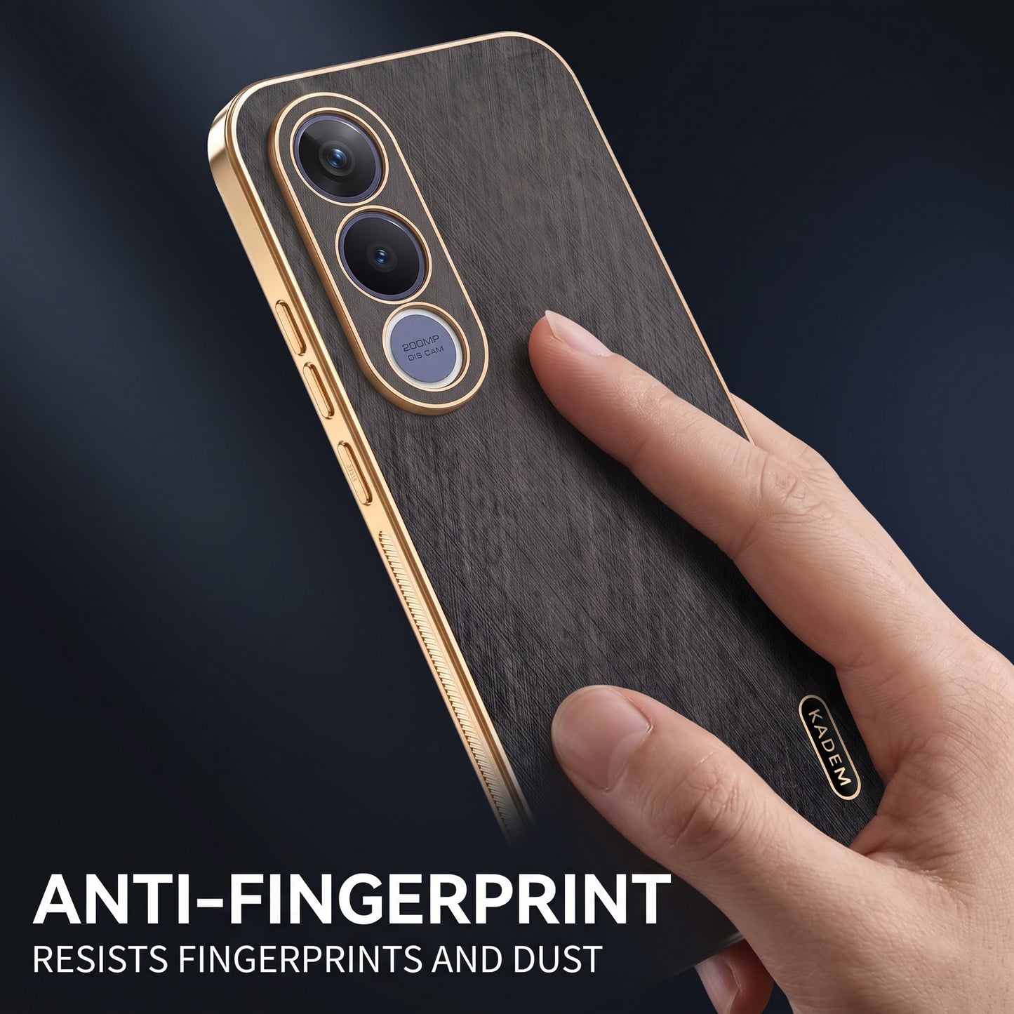 Vivo V70 FE 5G Premium Electroplated Frame Gold Thread Pattern Soft Case
