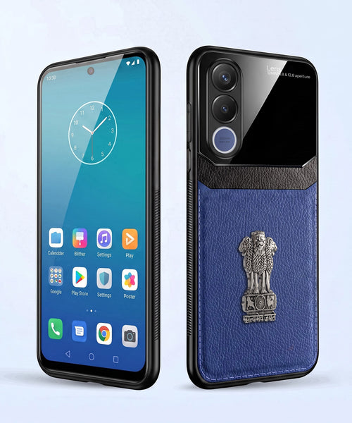 Vivo V70 FE 5G Satyamev Jayate 3D Metal Leather Back Case