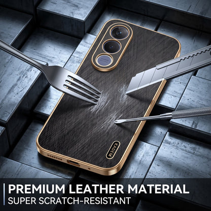 Vivo V70 FE 5G Premium Electroplated Frame Gold Thread Pattern Soft Case