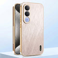 Vivo V70 FE 5G Premium Electroplated Frame Gold Thread Pattern Soft Case