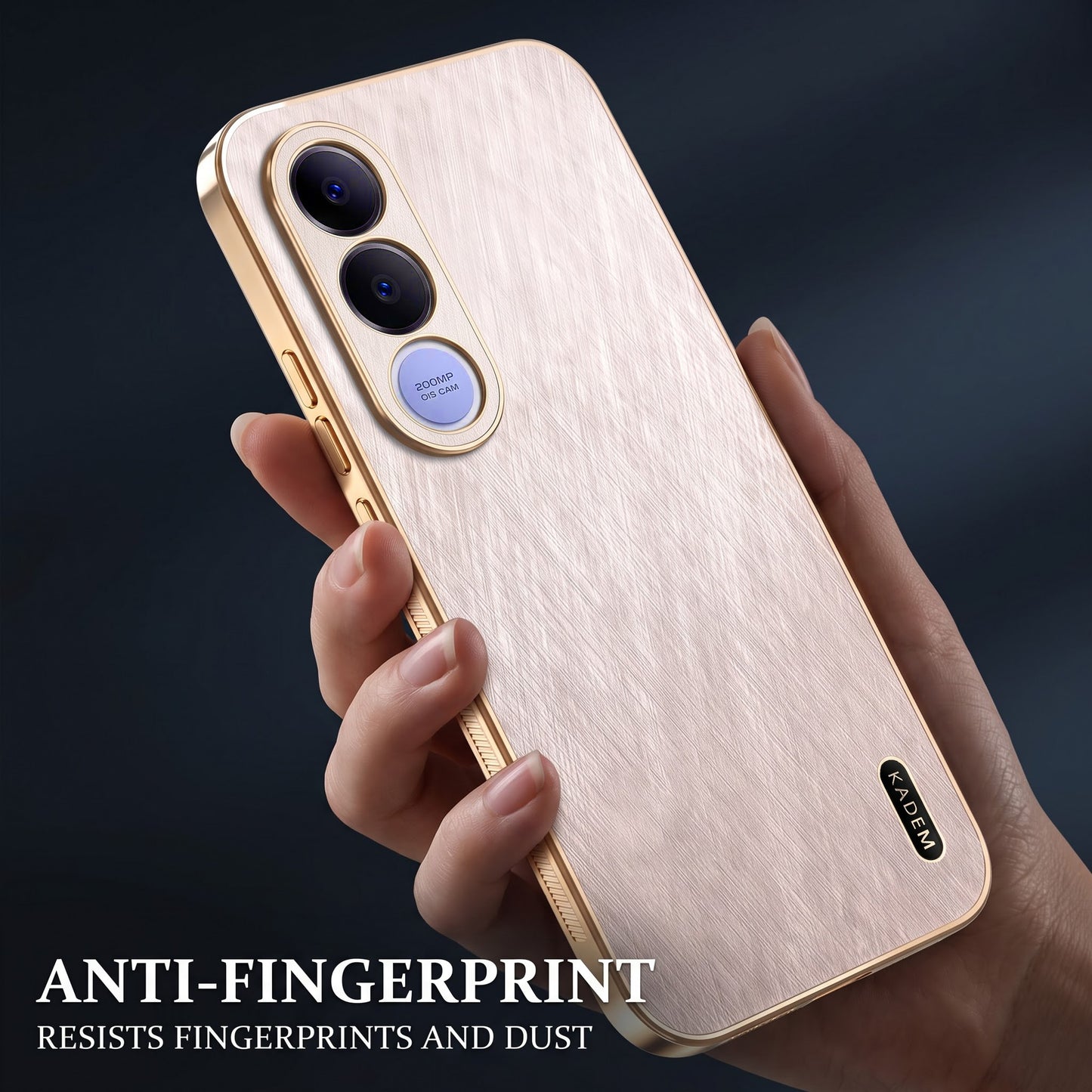 Vivo V70 FE 5G Premium Electroplated Frame Gold Thread Pattern Soft Case
