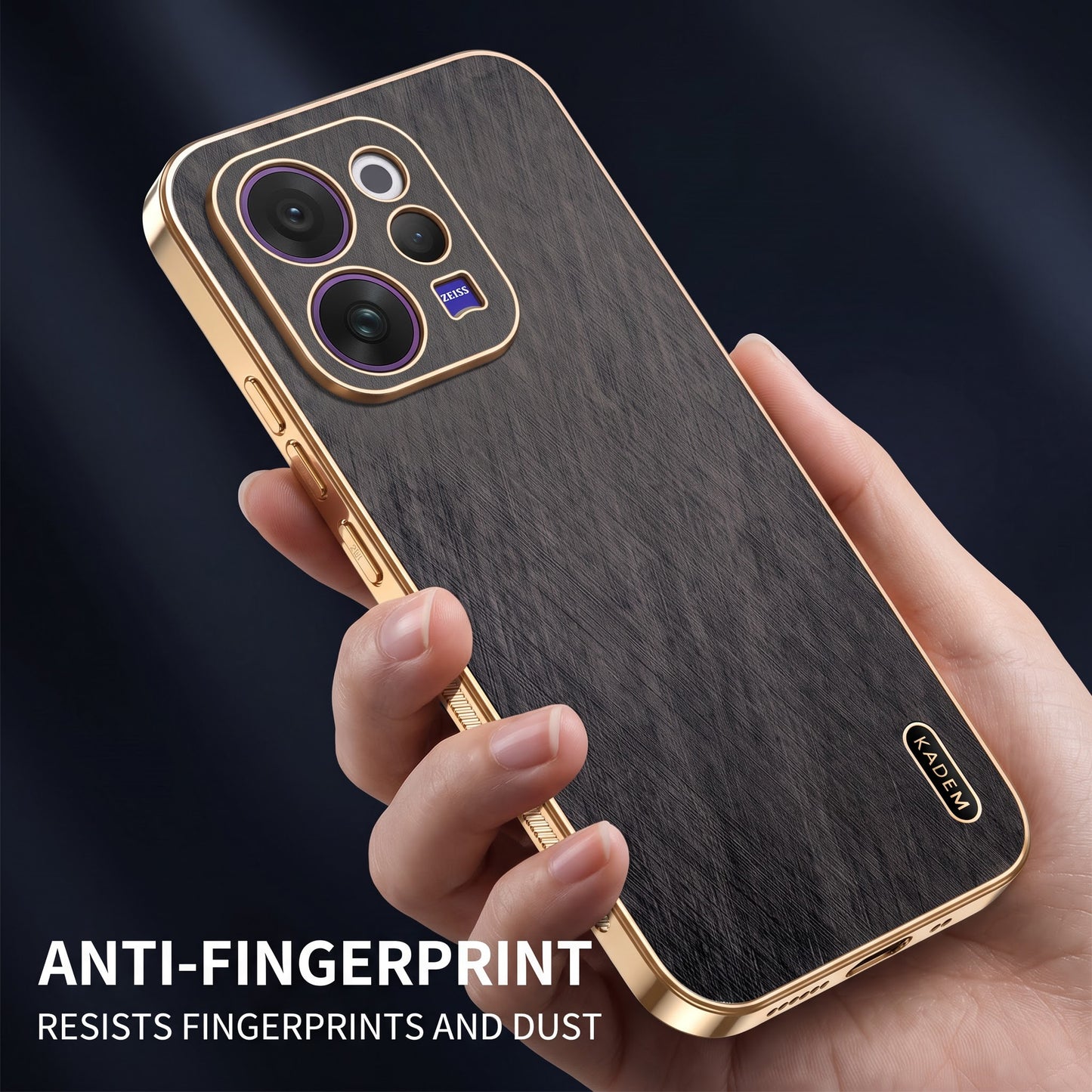 Vivo V70 5G Premium Electroplated Frame Gold Thread Pattern Soft Case
