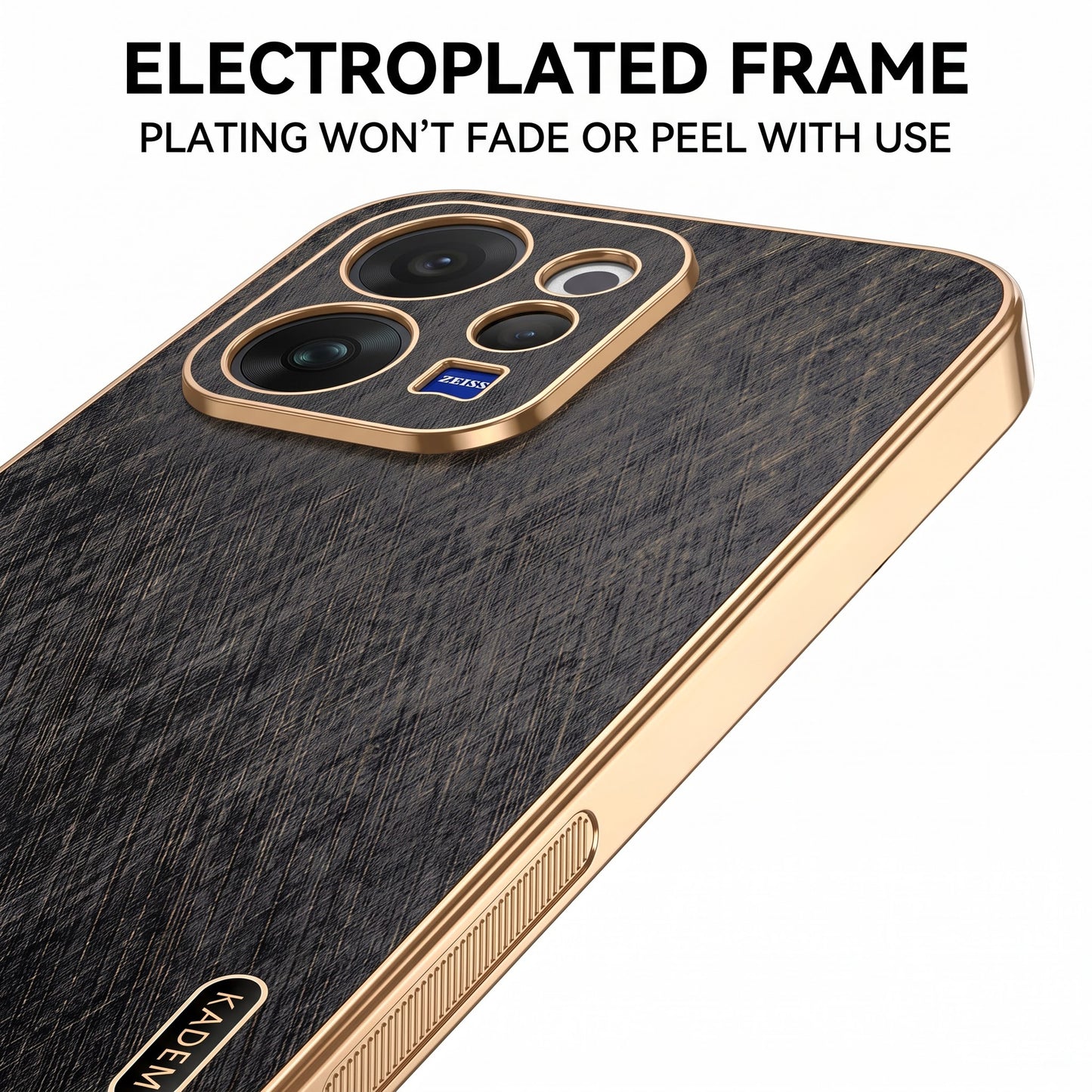Vivo V70 5G Premium Electroplated Frame Gold Thread Pattern Soft Case