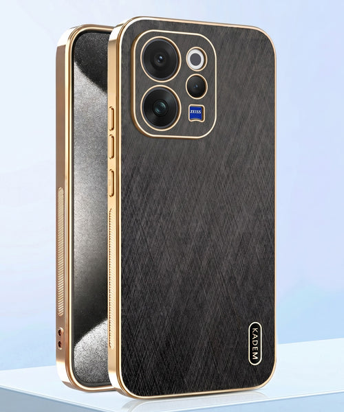 Vivo V70 5G Premium Electroplated Frame Gold Thread Pattern Soft Case