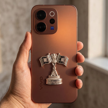 Vivo V70 5G Compatible 3D Indian Metal Flag Emblem Sticker