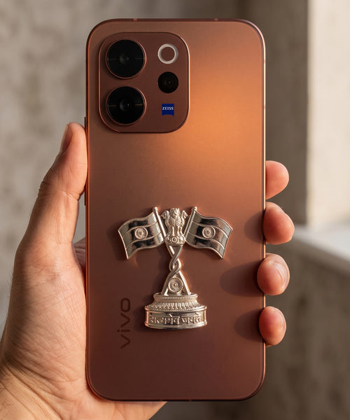 Vivo V70 5G Compatible 3D Indian Metal Flag Emblem Sticker