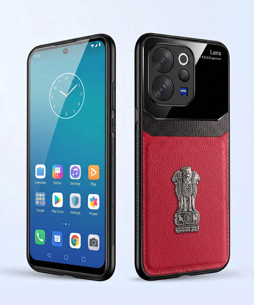 Vivo V70 5G Satyamev Jayate 3D Metal Leather Back Case