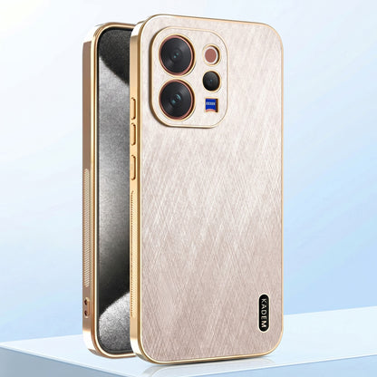 Vivo V70 5G Premium Electroplated Frame Gold Thread Pattern Soft Case