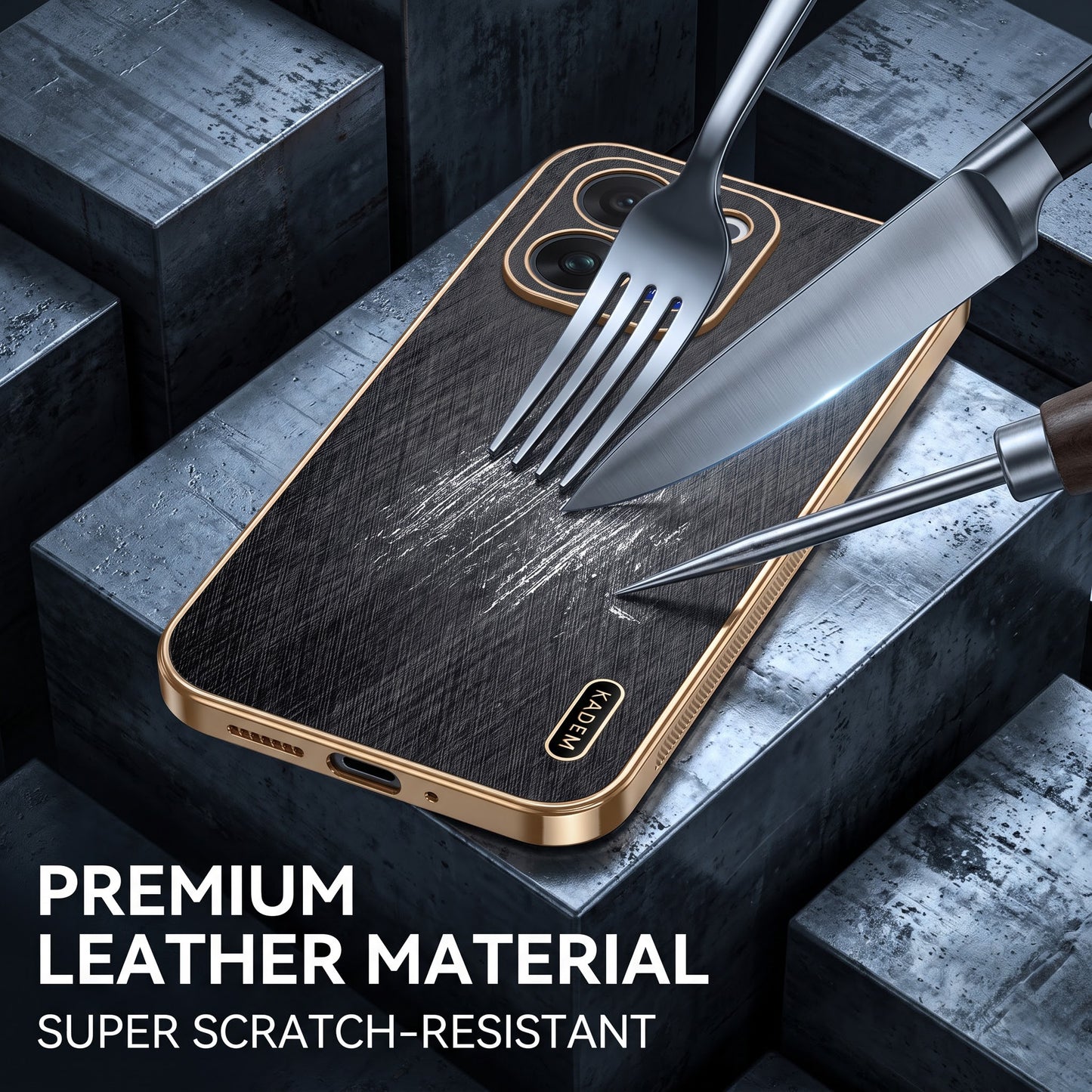 Vivo V70 5G Premium Electroplated Frame Gold Thread Pattern Soft Case