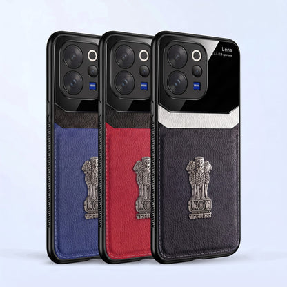 Vivo V70 5G Satyamev Jayate 3D Metal Leather Back Case