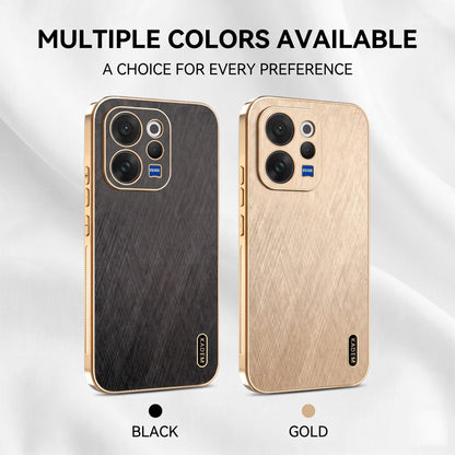 Vivo V70 5G Premium Electroplated Frame Gold Thread Pattern Soft Case