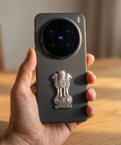 Vivo X200 Pro 5G Compatible Satyamev Jayate 3D Metal Emblem Sticker