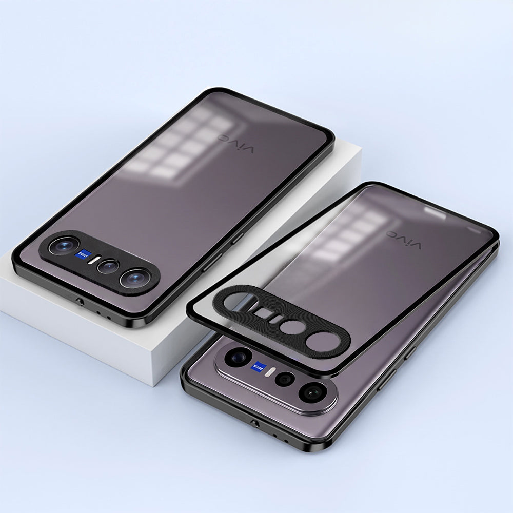 Vivo X300 FE 5G Aluminium Metal Bumper Shield Transparent Back Case