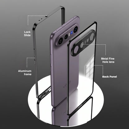 Vivo X300 FE 5G Aluminium Metal Bumper Shield Transparent Back Case