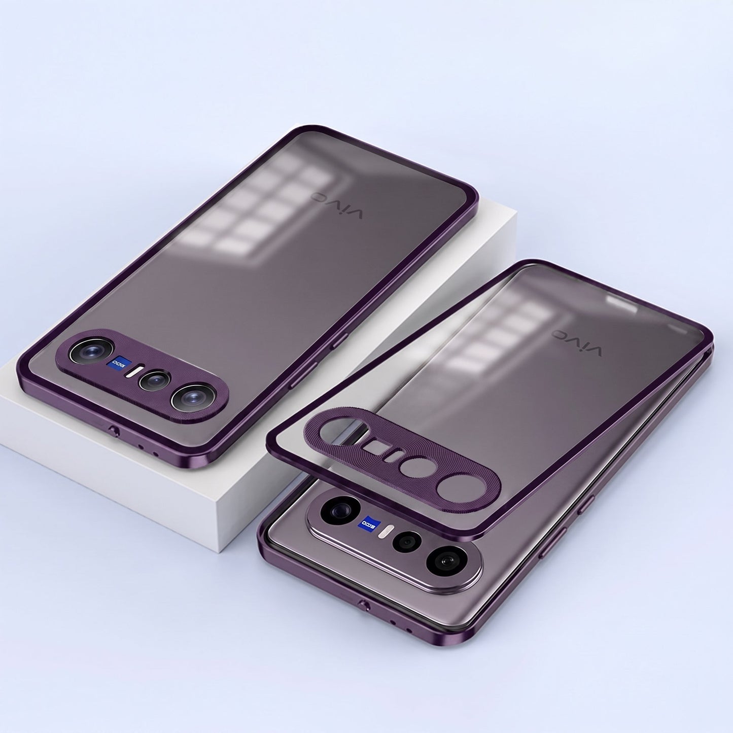 Vivo X300 FE 5G Aluminium Metal Bumper Shield Transparent Back Case