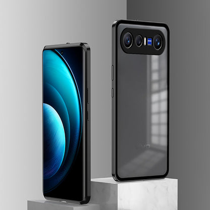 Vivo X300 FE 5G Aluminium Metal Bumper Shield Transparent Back Case