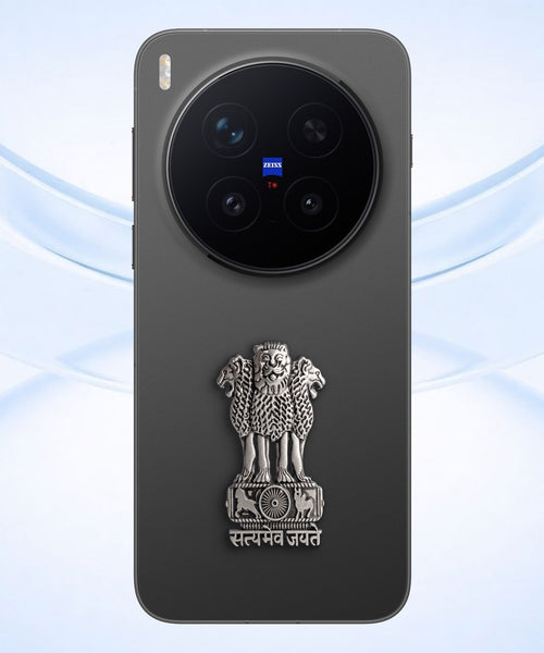 Vivo X300 Pro 5G Compatible Satyamev Jayate 3D Metal Emblem Sticker