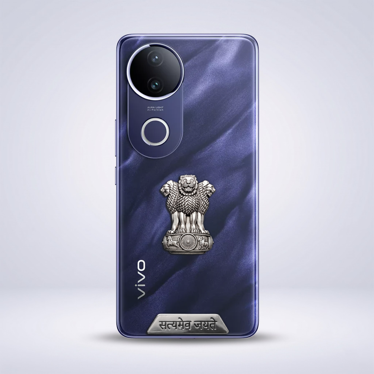 Vivo T4R 5G Compatible Satyamev Jayate 3D Metal Emblem Sticker