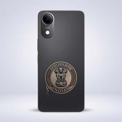 Vivo T5e 5G Compatible Satyamev Jayate 3D Metal Emblem Sticker
