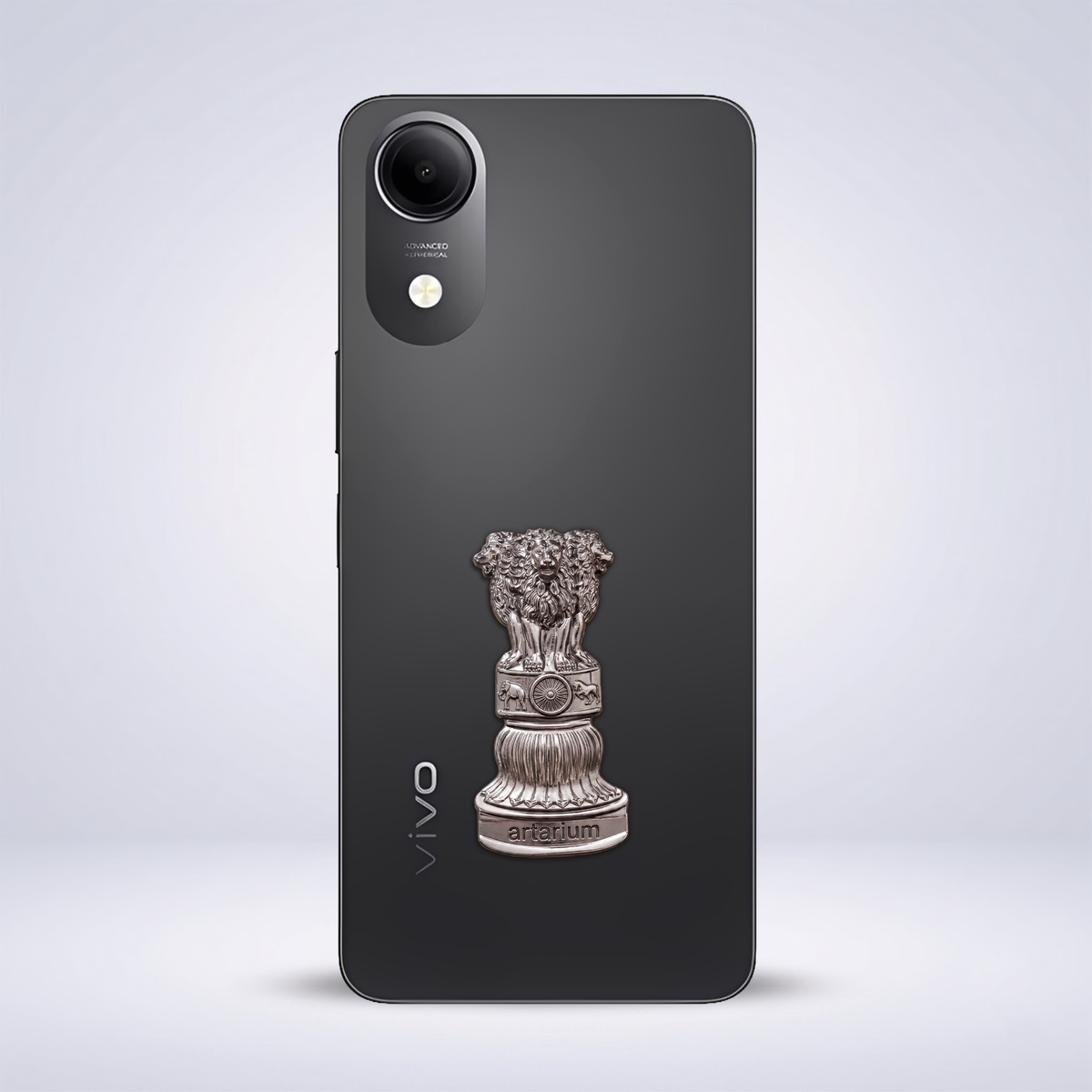 Vivo T5e 5G Compatible Satyamev Jayate 3D Metal Emblem Sticker