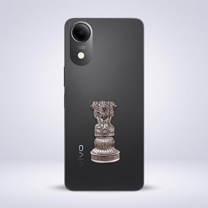 Vivo T5e 5G Compatible Satyamev Jayate 3D Metal Emblem Sticker