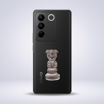 Vivo V27 Pro 5G Compatible Satyamev Jayate 3D Metal Emblem Sticker