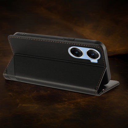 Magnetic leather flip case with card holder for Vivo V29e 5G