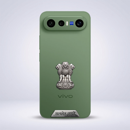 Vivo X300 FE 5G Compatible Satyamev Jayate 3D Metal Emblem Sticker