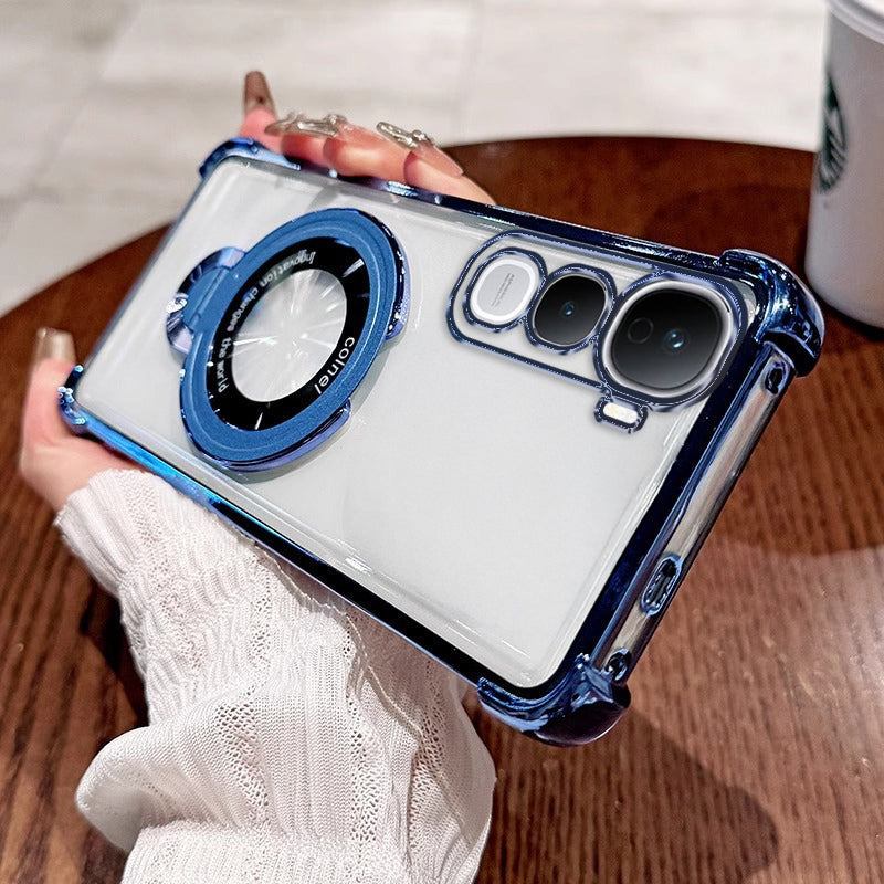 Vivo Y400 Pro 5G magnetic magnifier ring stand case