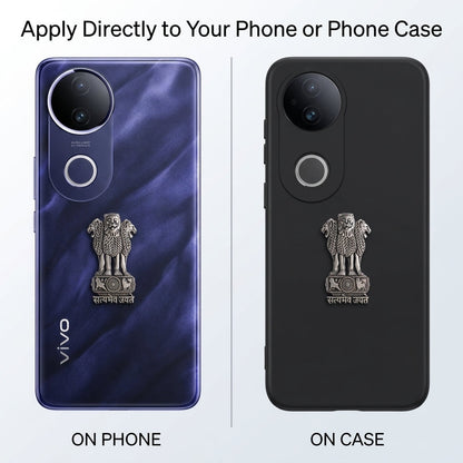 Vivo T4R 5G Compatible Satyamev Jayate 3D Metal Emblem Sticker