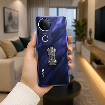 Vivo T4R 5G Compatible Satyamev Jayate 3D Metal Emblem Sticker