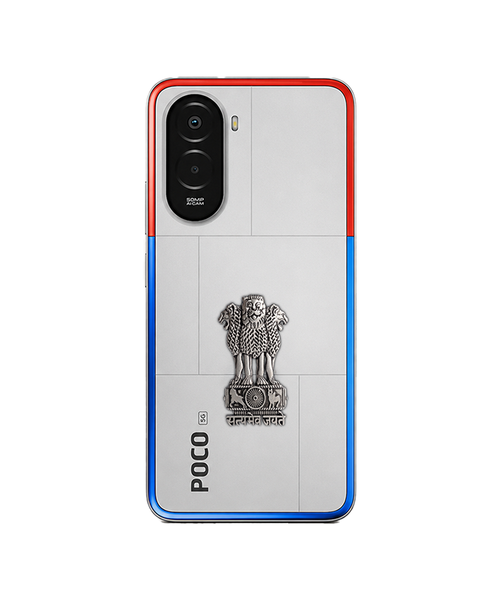 Poco M7 Plus 5G Compatible Satyamev Jayate 3D Metal Emblem Sticker