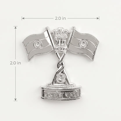 Samsung Galaxy A35 5G Compatible 3D Indian Metal Flag Emblem Sticker