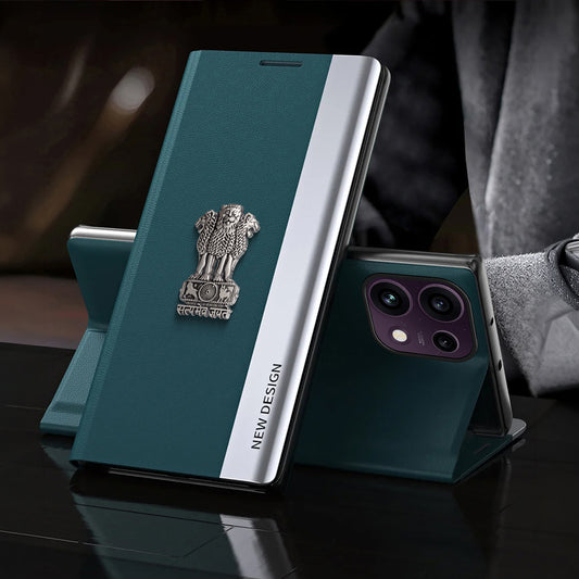 Oppo Reno16c 5G Satyamev Jayate Flip Leather Case