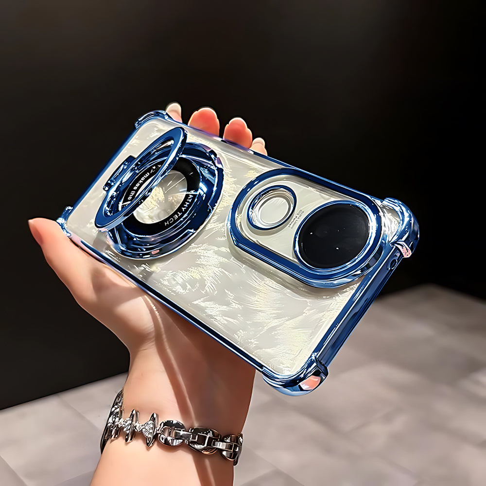 Vivo V50 5G Original Luxury Magnifier Ring Stand Shockproof Airbags Corner Case