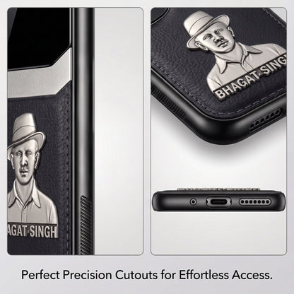 Oppo Reno 13 5G Shaheed Bhagat Singh 3D Metal Leather Back Case