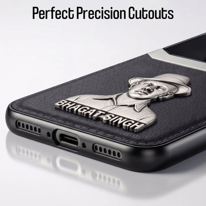 Motorola Edge 60 Fusion 5G Shaheed Bhagat Singh 3D Metal Leather Back Case