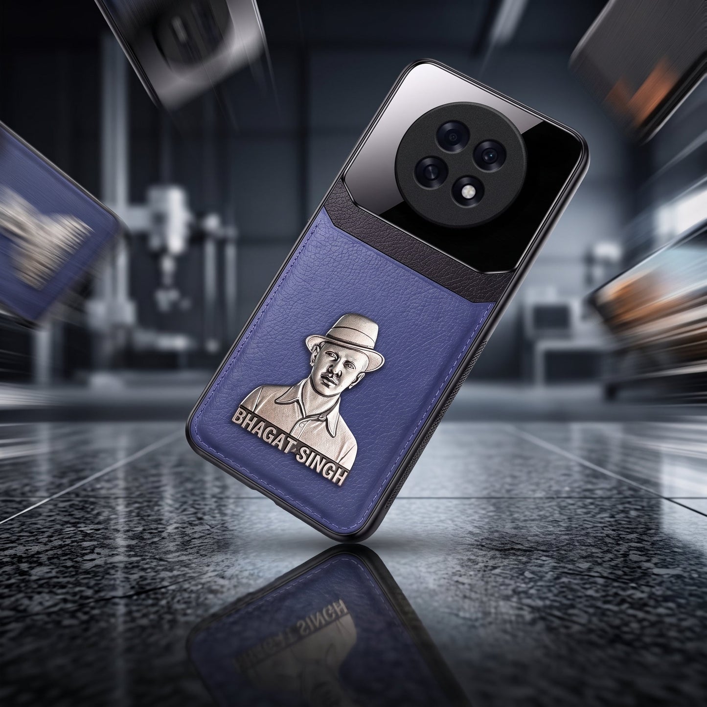 Oppo F31 Pro+ 5G Shaheed Bhagat Singh 3D Metal Leather Back Case