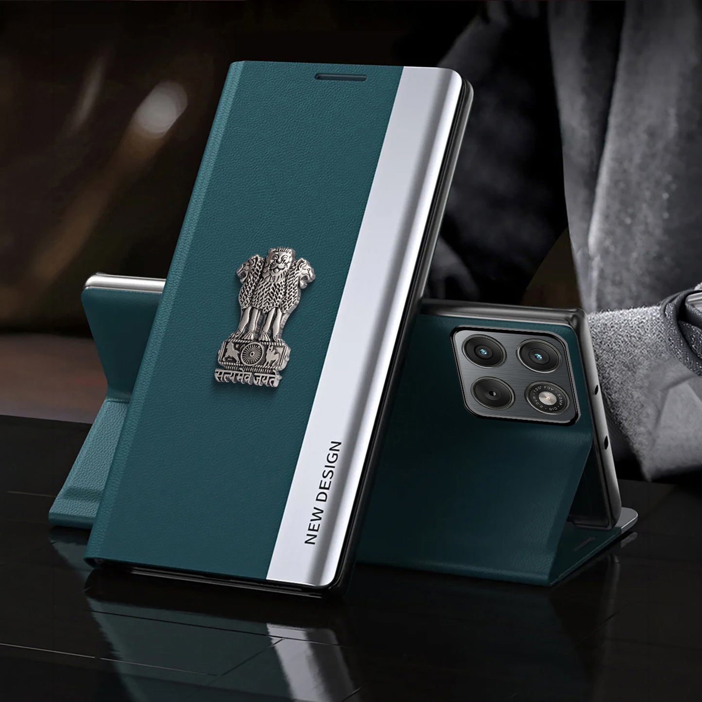 Motorola Edge 60 Pro 5G Satyamev Jayate Flip Leather Case