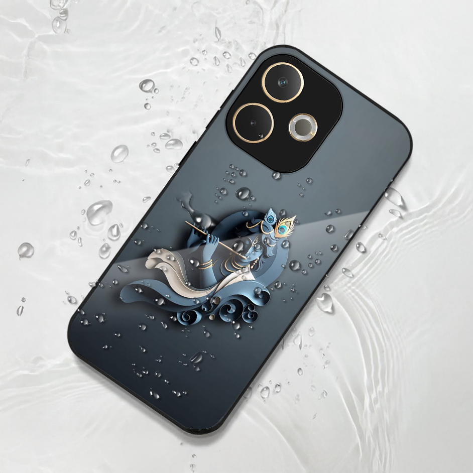 Oppo A5 Pro 5G Premium Acrylic Shockproof Glass Back Case (Krishna Ji)