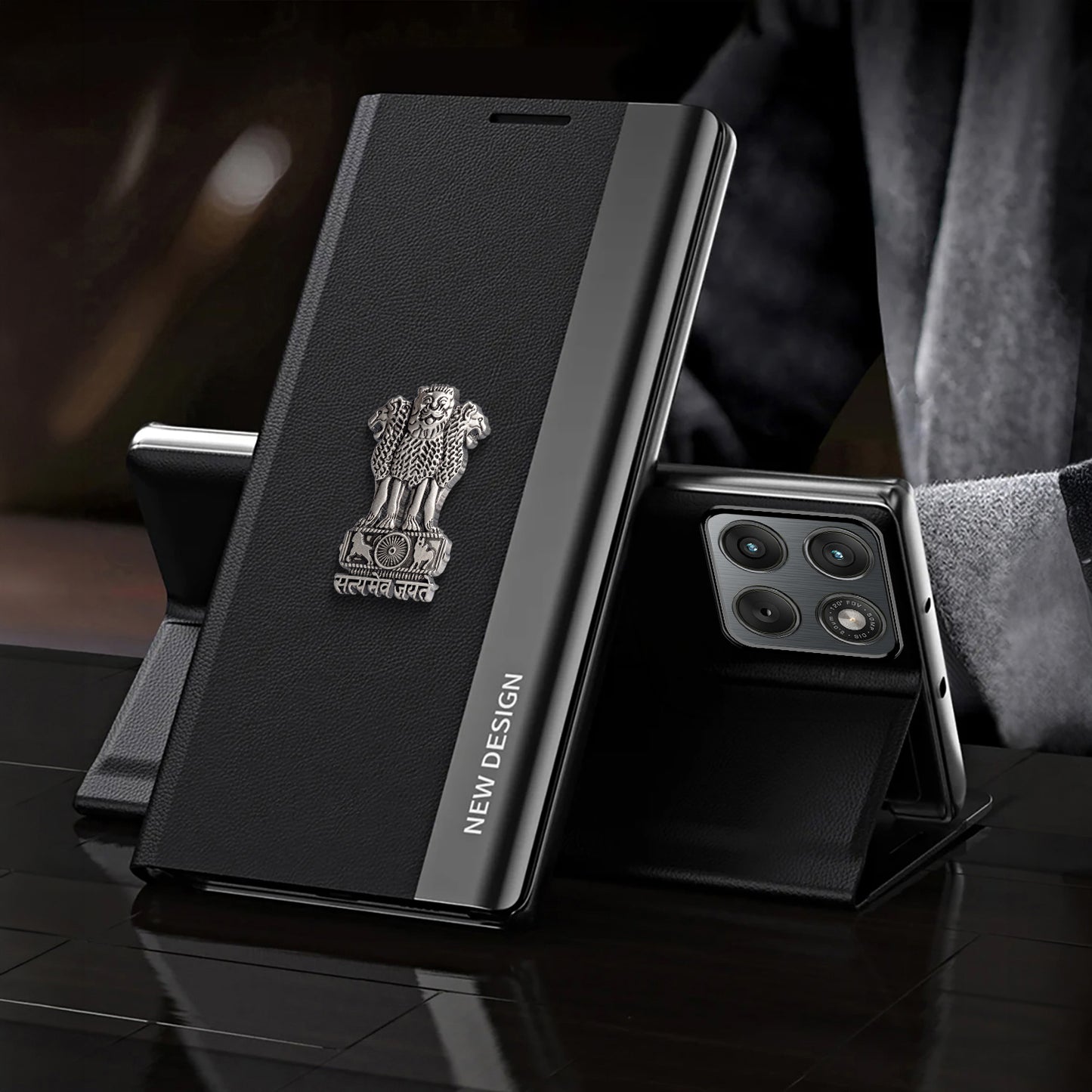 Motorola Edge 70 Fusion 5G Satyamev Jayate Flip Leather Case
