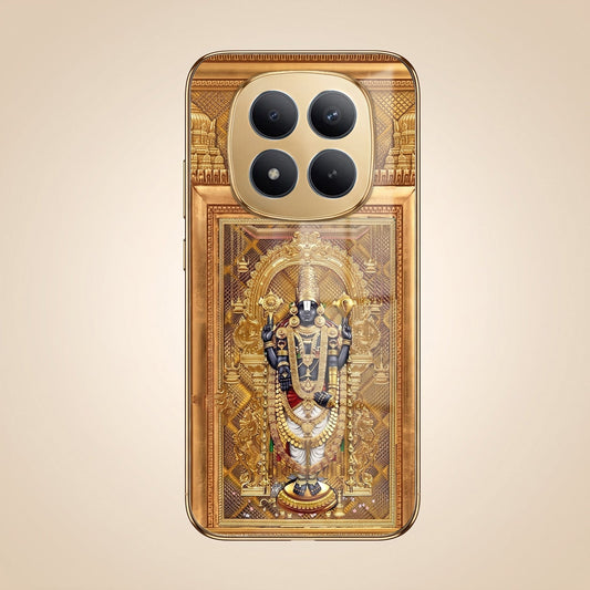 Redmi Note 15 Pro Plus 5G Premium Heritage Gold Electroplated Glass Phone Back Case