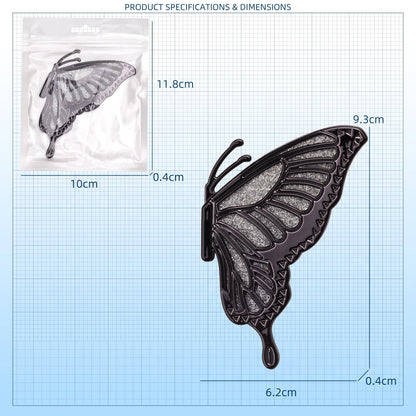 Motorola Edge 70 5G Premium Butterfly Glitter Stand Transparent Shockproof Airbag Phone Case