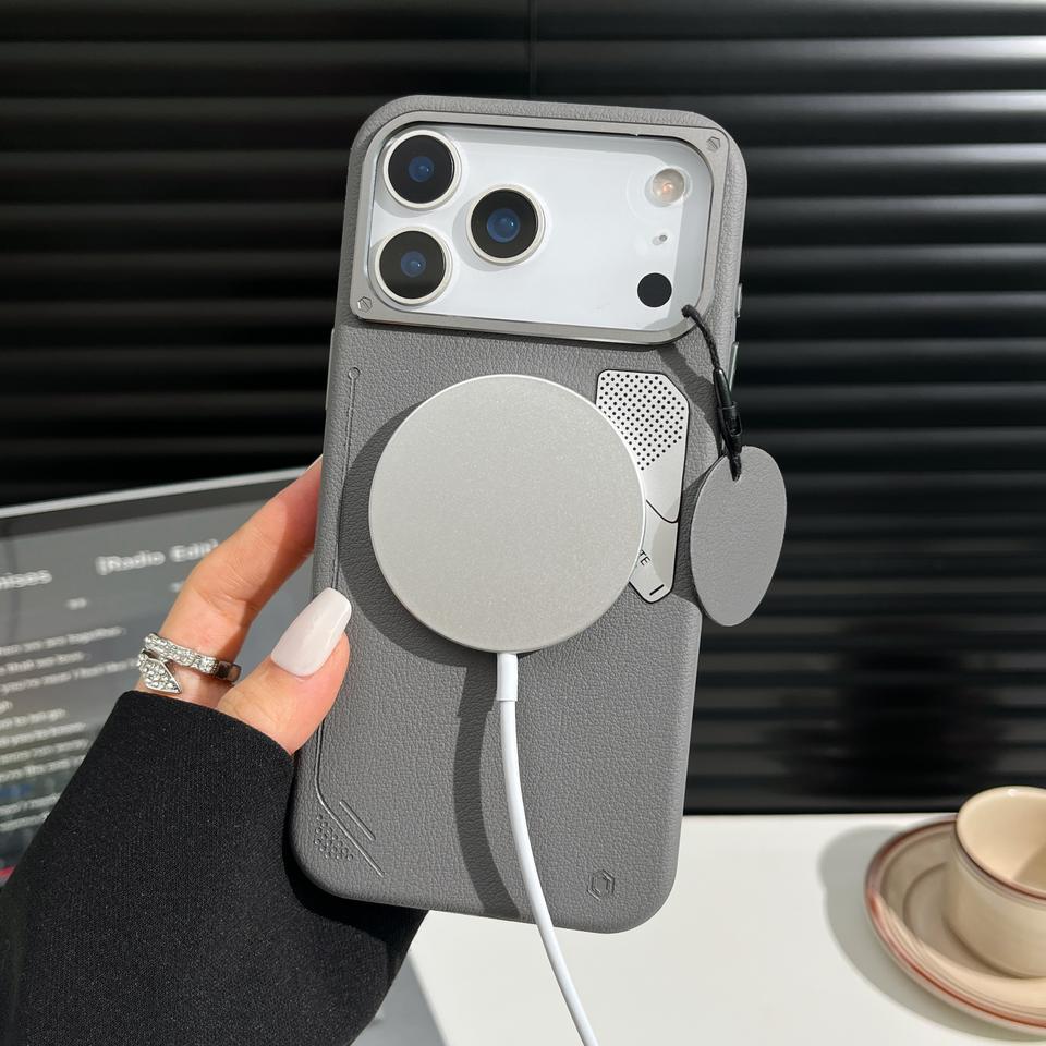 iPhone 17 Pro & 17 Pro Max Soft PU Leather Texture Magnetic Case
